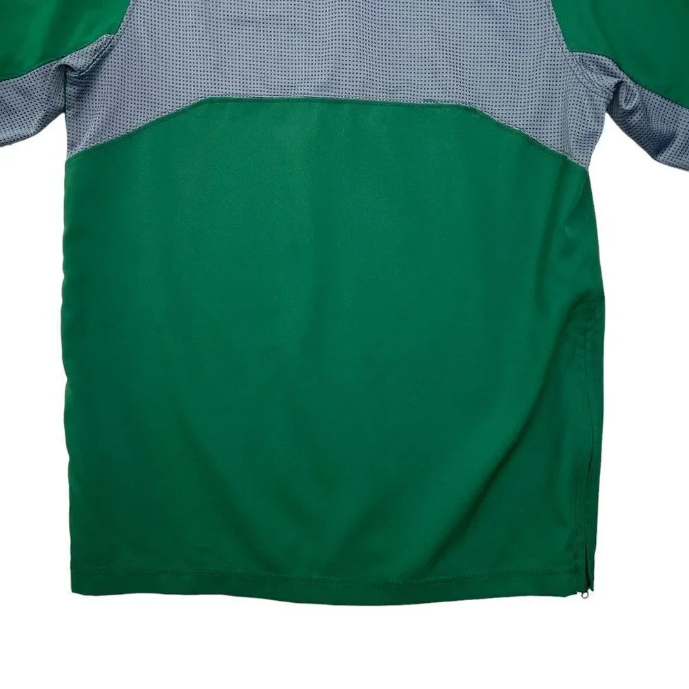 Adidas Shirt Top‎ Men's XS Green Tulane University Baseball 1/4 Zip Windbreaker